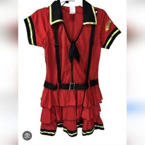 Woman's 3 Piece Firefighter Costume - Size M NWT